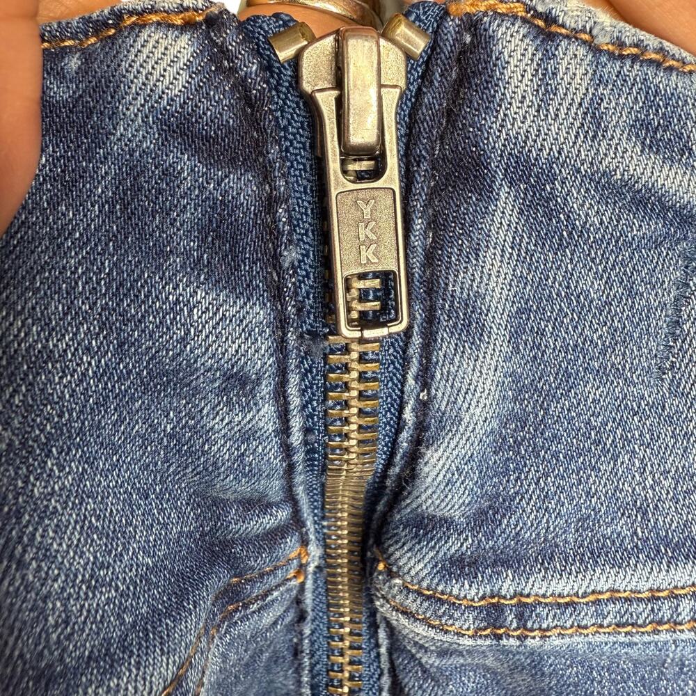 Free People CRVY Mercury Zip Jeans Harper Blue Size 27 Moto Y2K StreetwearDenim - Picture 10 of 15